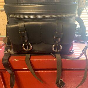 Vintage Black Belding California Saddle Leather Camera Bag